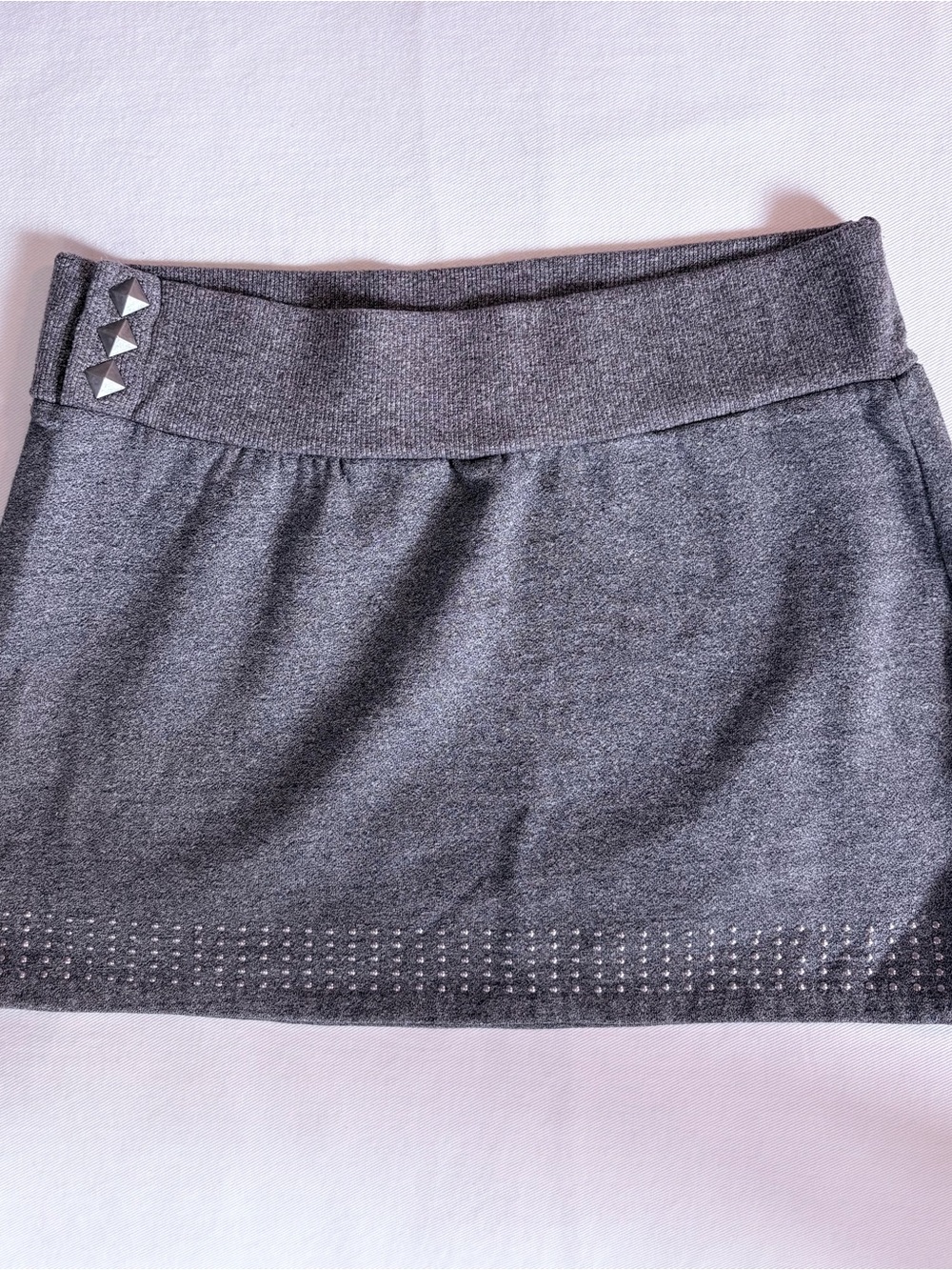 Vintage Volcom Gray Stud-Accent Knit Skirt
